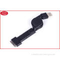 Retractable 3 in 1 Travel USB Tools MINI+MICRO+30pin Cable
